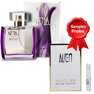 JFenzi Neila 100 ml + Perfume Sample Spray Thierry Mugler Alien